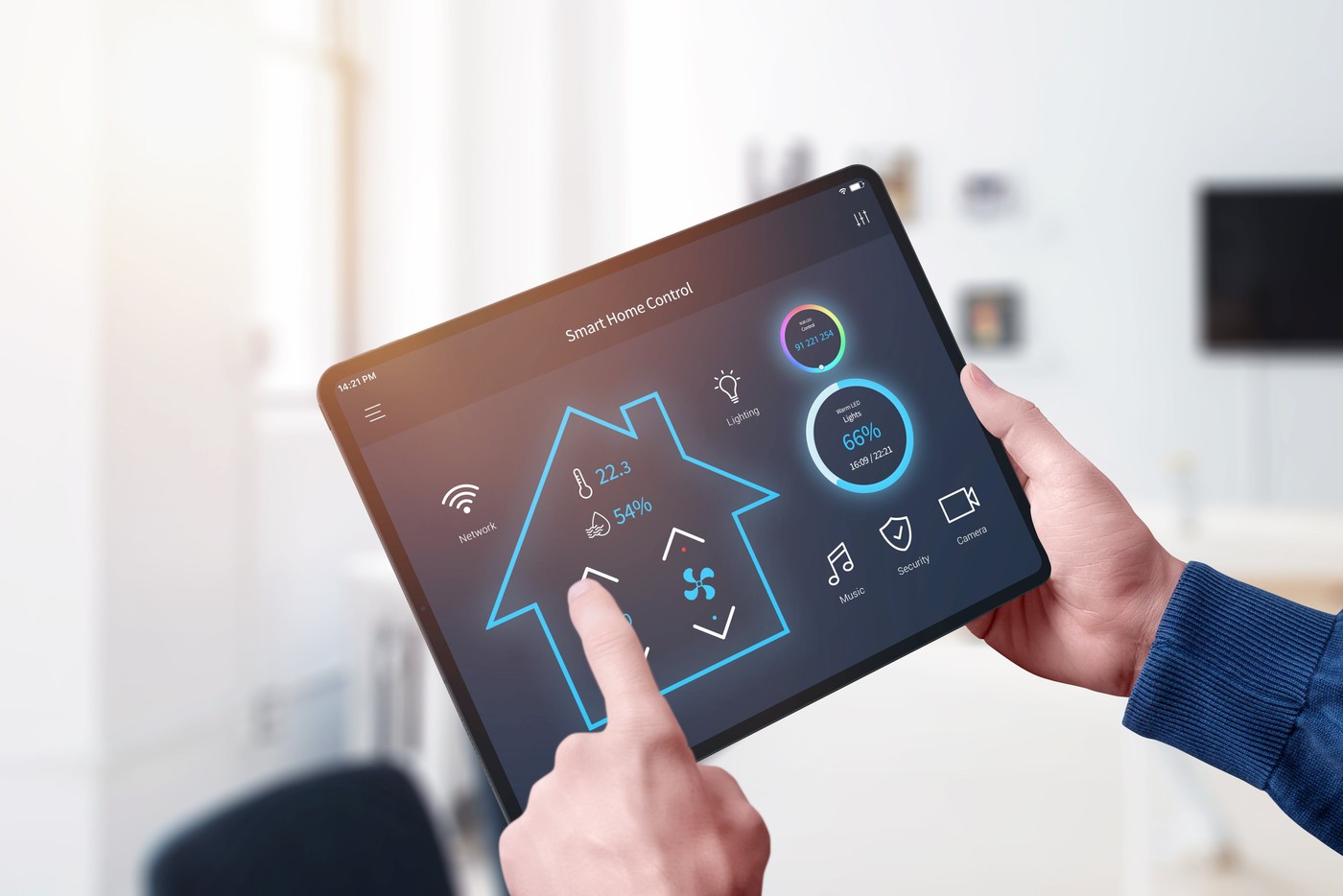 Ovládanie inteligentnej domácnosti cez tablet